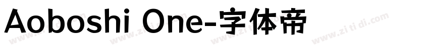 Aoboshi One字体转换